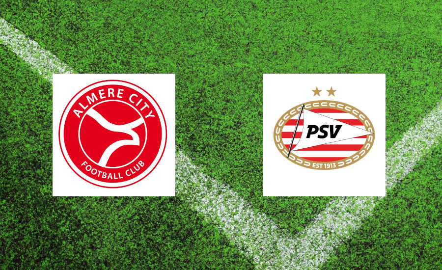 Wedden op Almere City FC – PSV | Eredivisie 2023/24 | Odds boost x50!