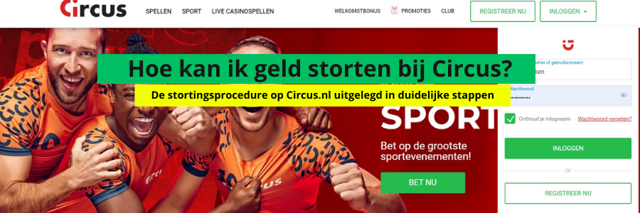 hoe kan ik geld storten bij circus overmaken saldo toevoegen