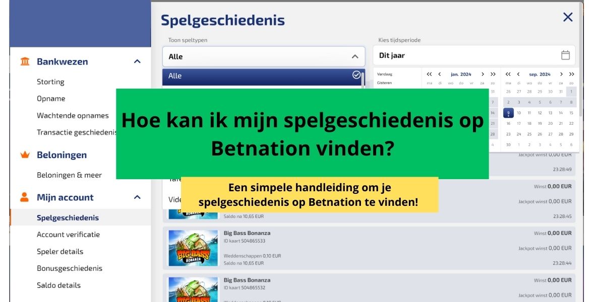 spelgeschiedenis op betnation vinden waar