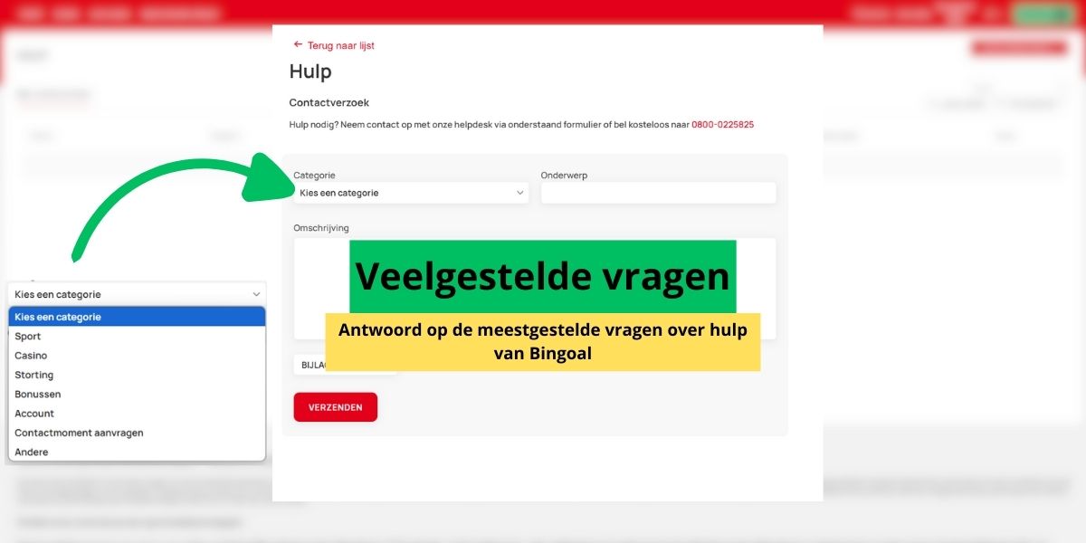 Bingoal vraag stellen Bingoal probleem oplossen Bingoal troubleshooting Bingoal FAQ