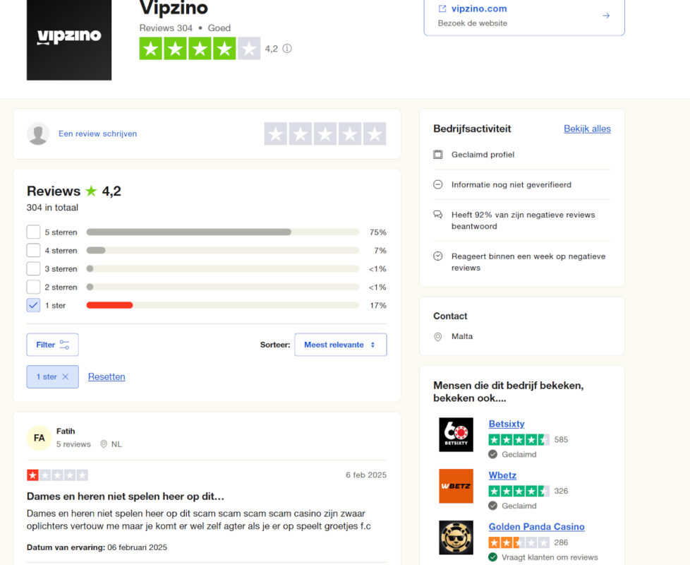Vipzino reviews