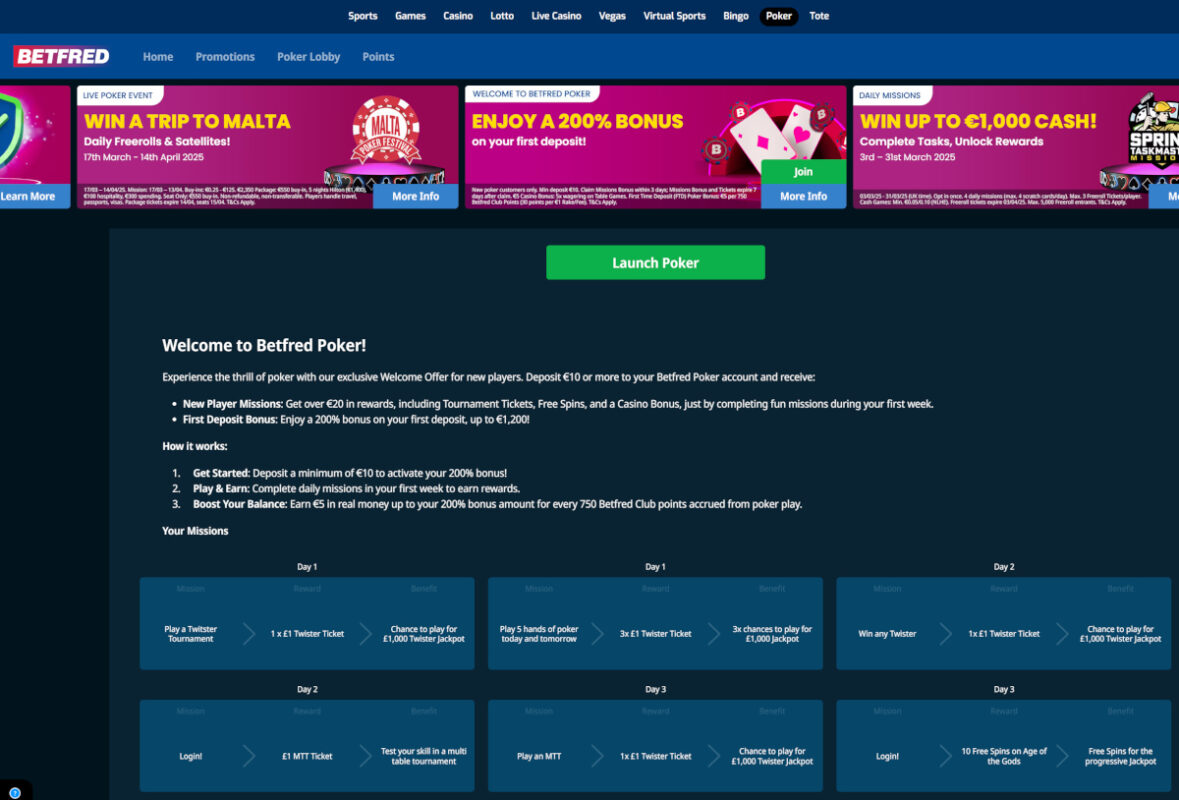 Betfred poker