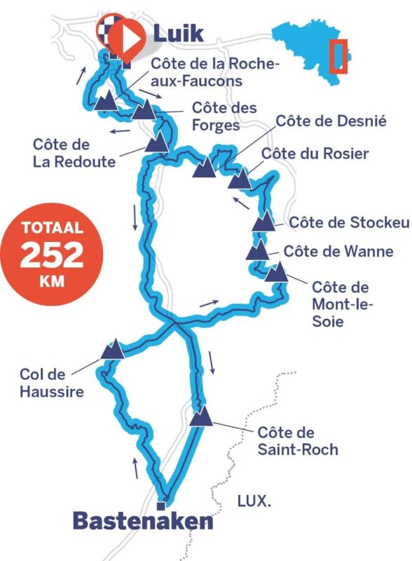 luik-bastenaken-luik review voorbeschouwing route afstanden parcours quoteringen gokken pogacar
