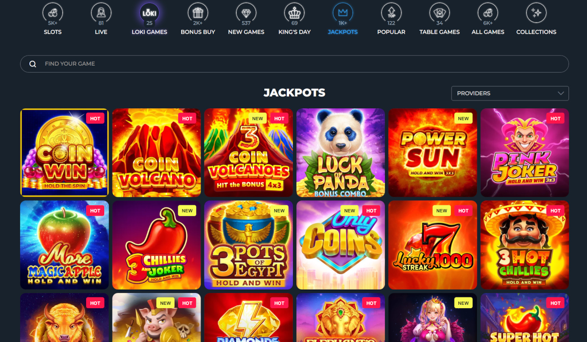 Jackpot fruitkasten bij Loki Casino