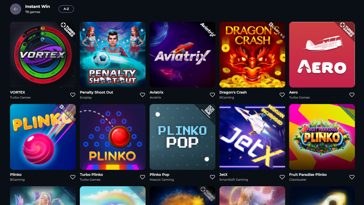 Instant win games bij Blazingwildz