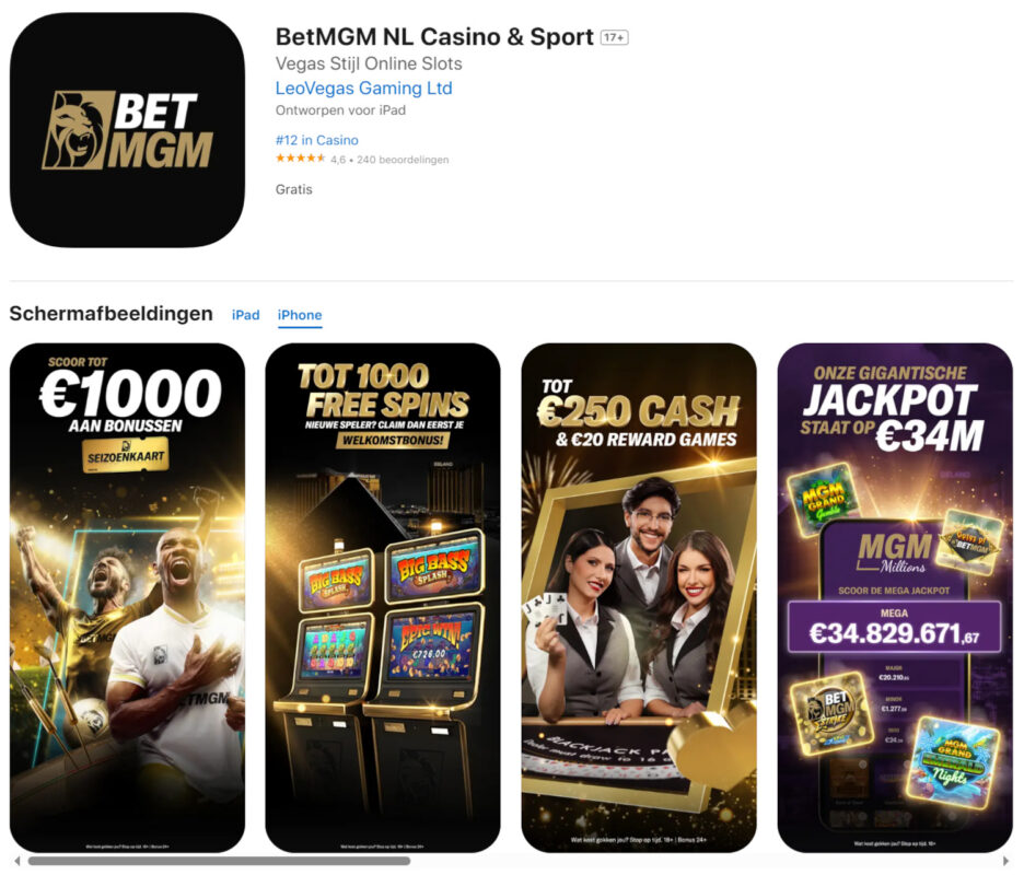 BetMGM Casino app