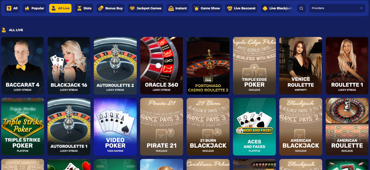 Live casino bij Koning Bet Casino