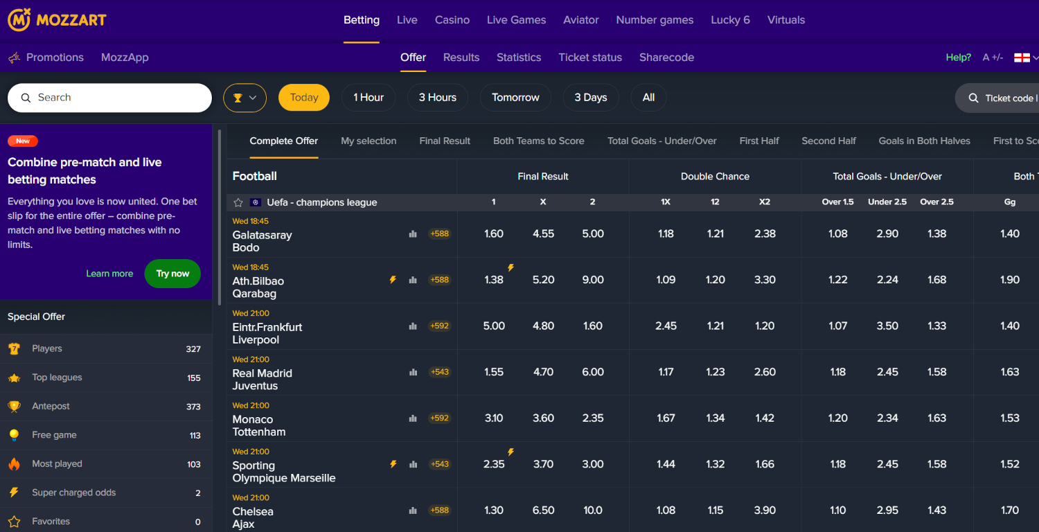 Mozzartbet sportsbook