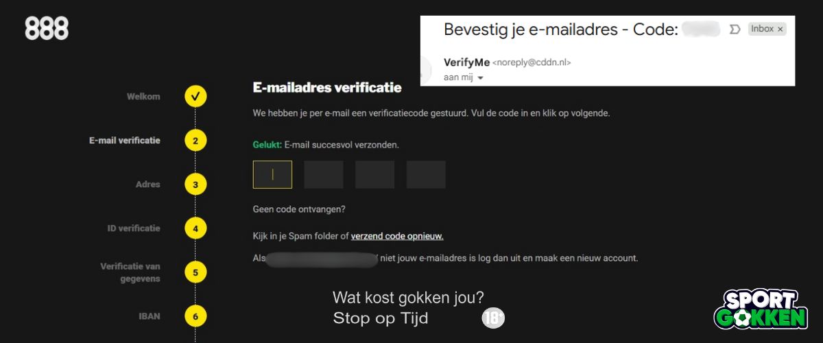 verificatie mail mailbox 888nl 888 lukt niet werkt hulp