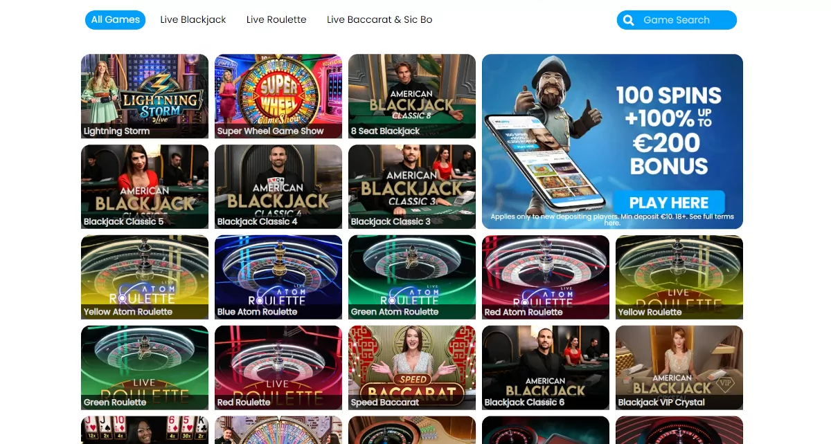 live casino lobby mr.play