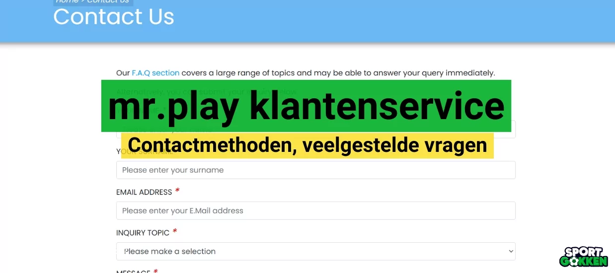 mr.play klantenservice