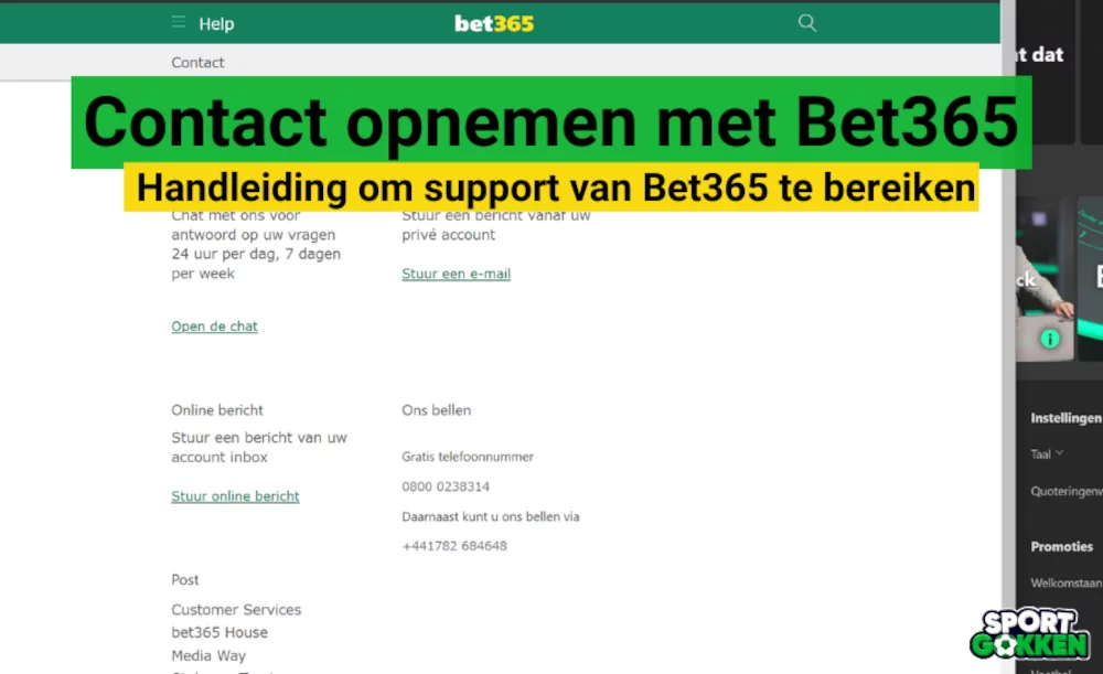 Bet365 contact