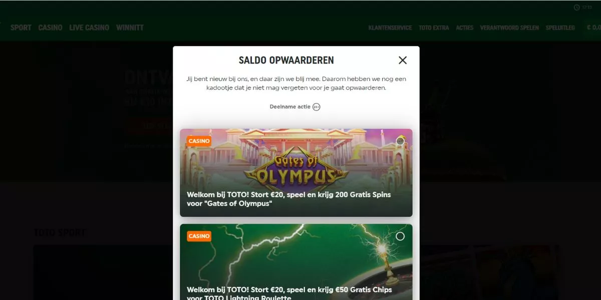 Nederlandse loterij bonus TOTO