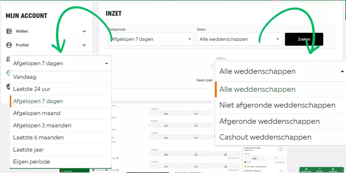 inzet verlies winst zoeken toto