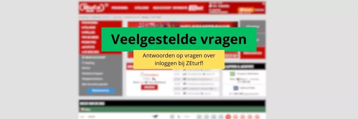 FAQ inloggen ZEturf paarden weddenschappen account