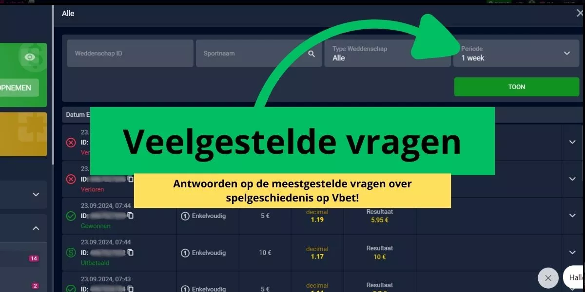Inzien wedgeschiedenis op Vbet how to