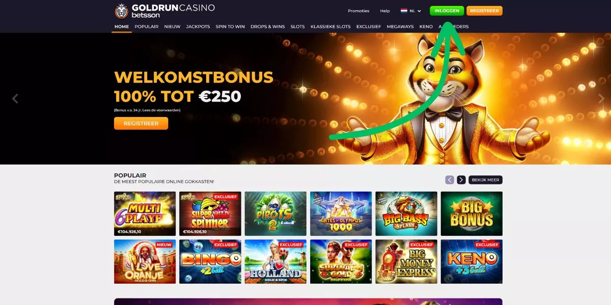 inloggen goldrun goksite