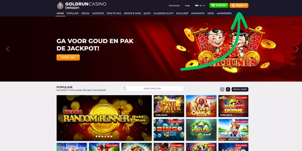 spelgeschiedenis goldrun
