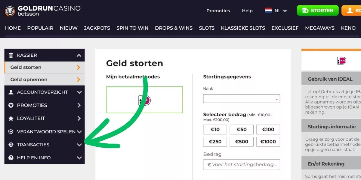 spelgeschiedenis casino inzicht
