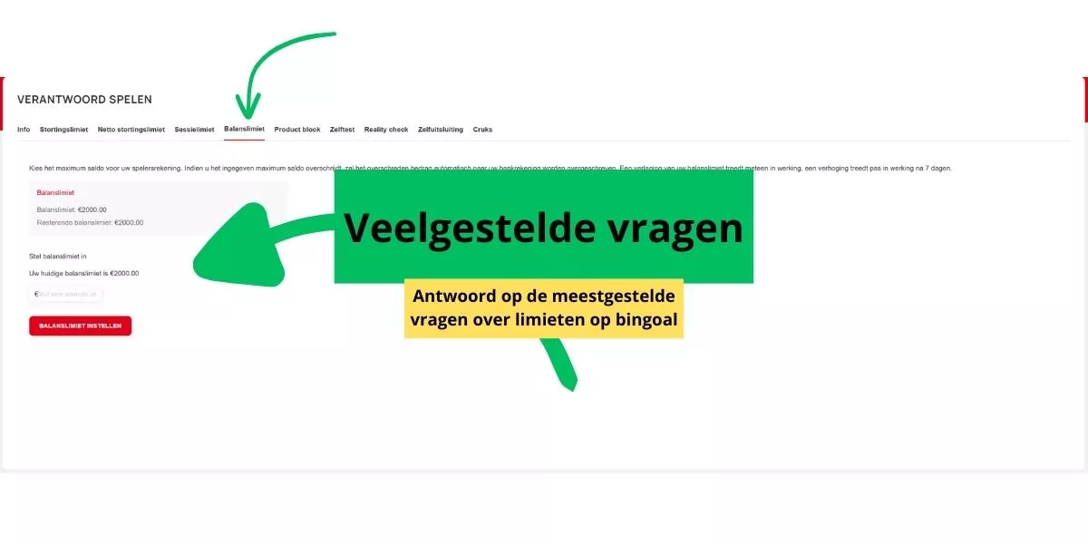 veelgestelde vragen limieten op bingoal 