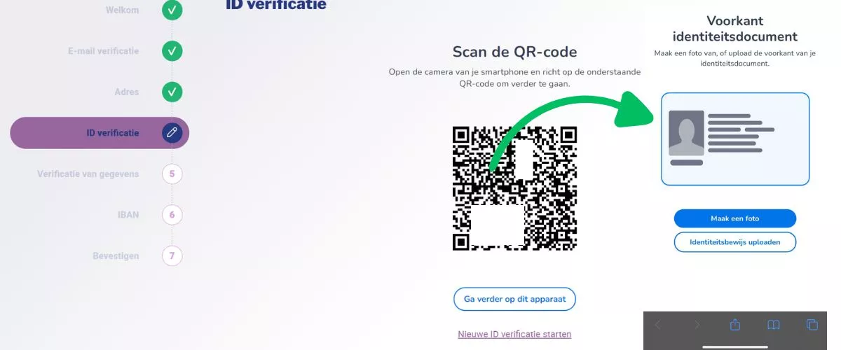 sportgokken QR aanmelding IDIN bingoal