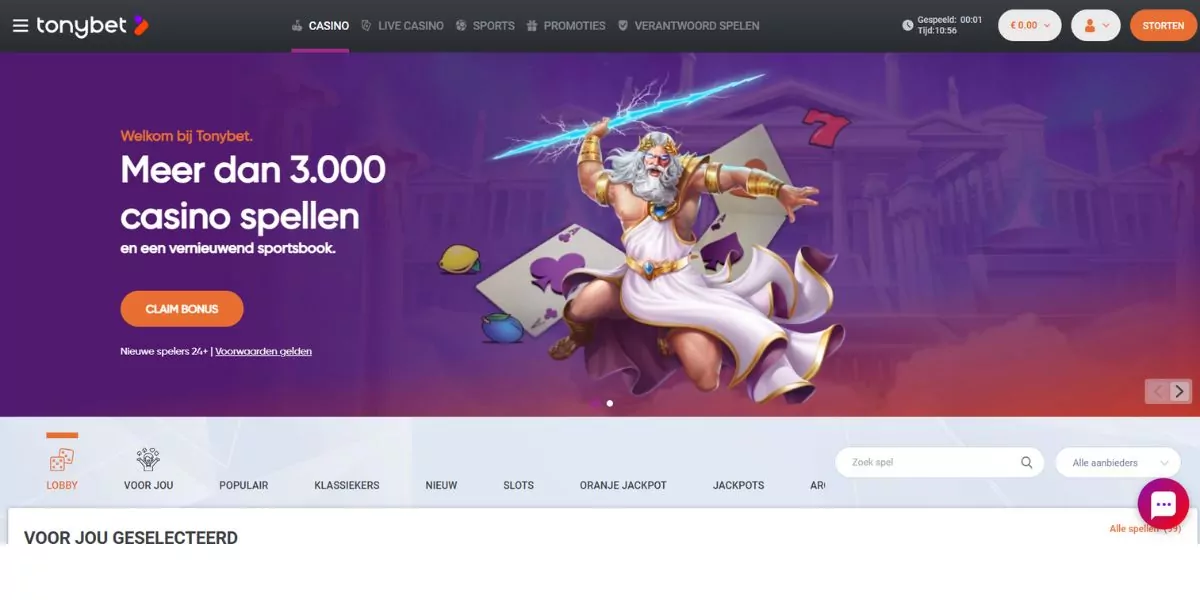 ingelogd tonybet