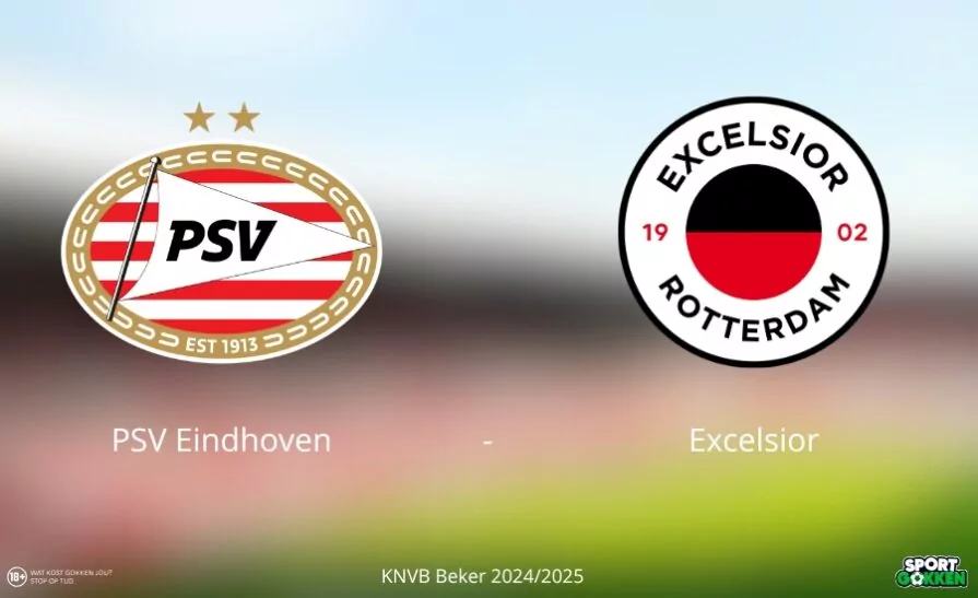 Wedden op PSV Exlceisor KNVB Beker 2025 bookmakers en odds