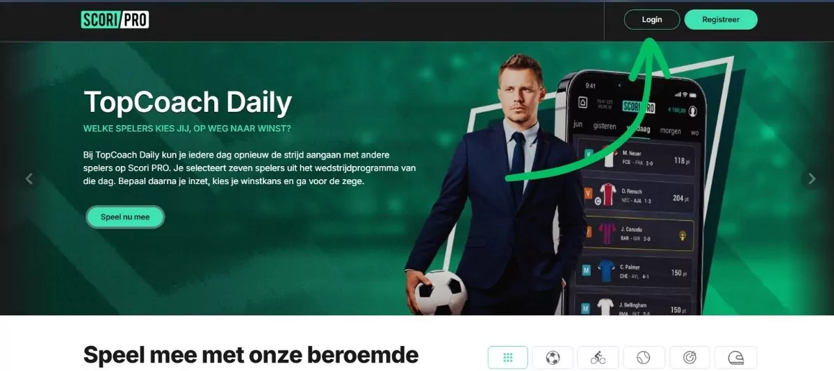 inloggen lukt niet scori-pro