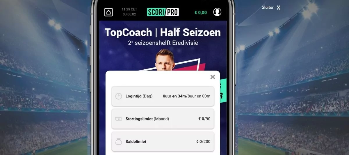scori-pro limieten bij inloggen