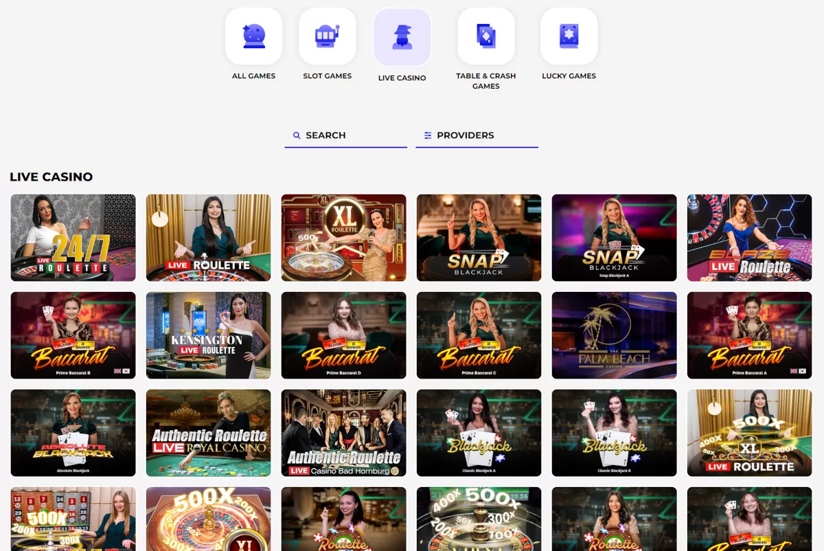 Taikaspins live casino