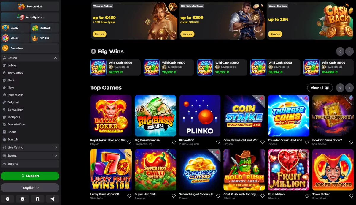 Vipzino casino lobby Vipzino casino lobby