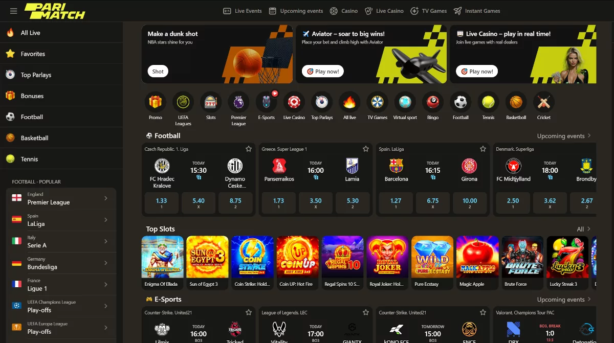 Parimatch sportsbook