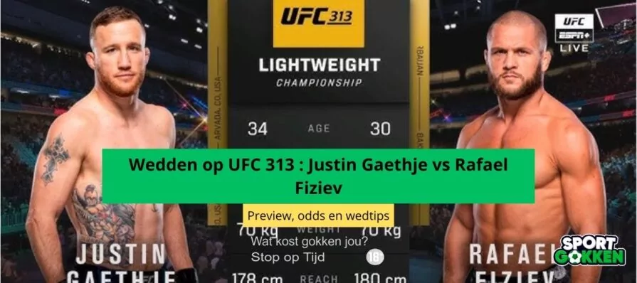 UFC 313 Justin Gaethje vs Rafael Fiziev