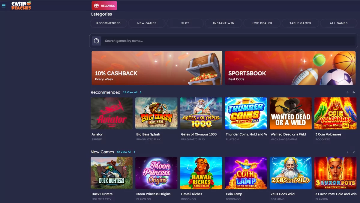 Casino Peaches casino lobby Casino Peaches casino lobby