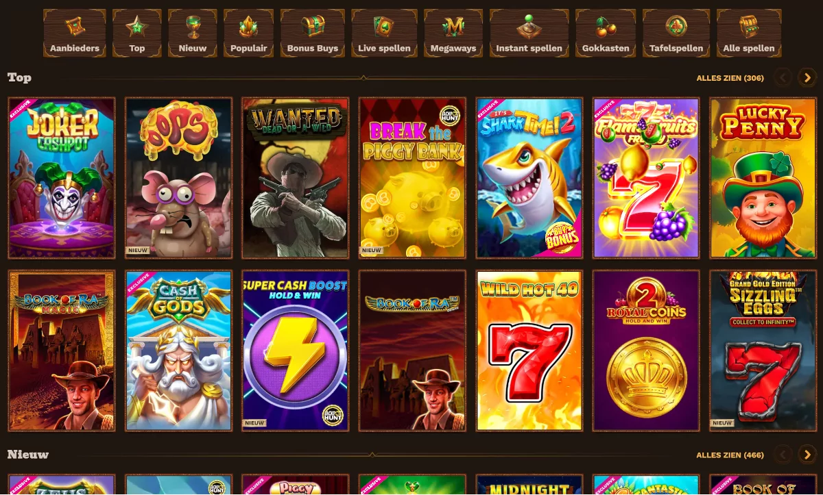Fat Pirate Casino lobby