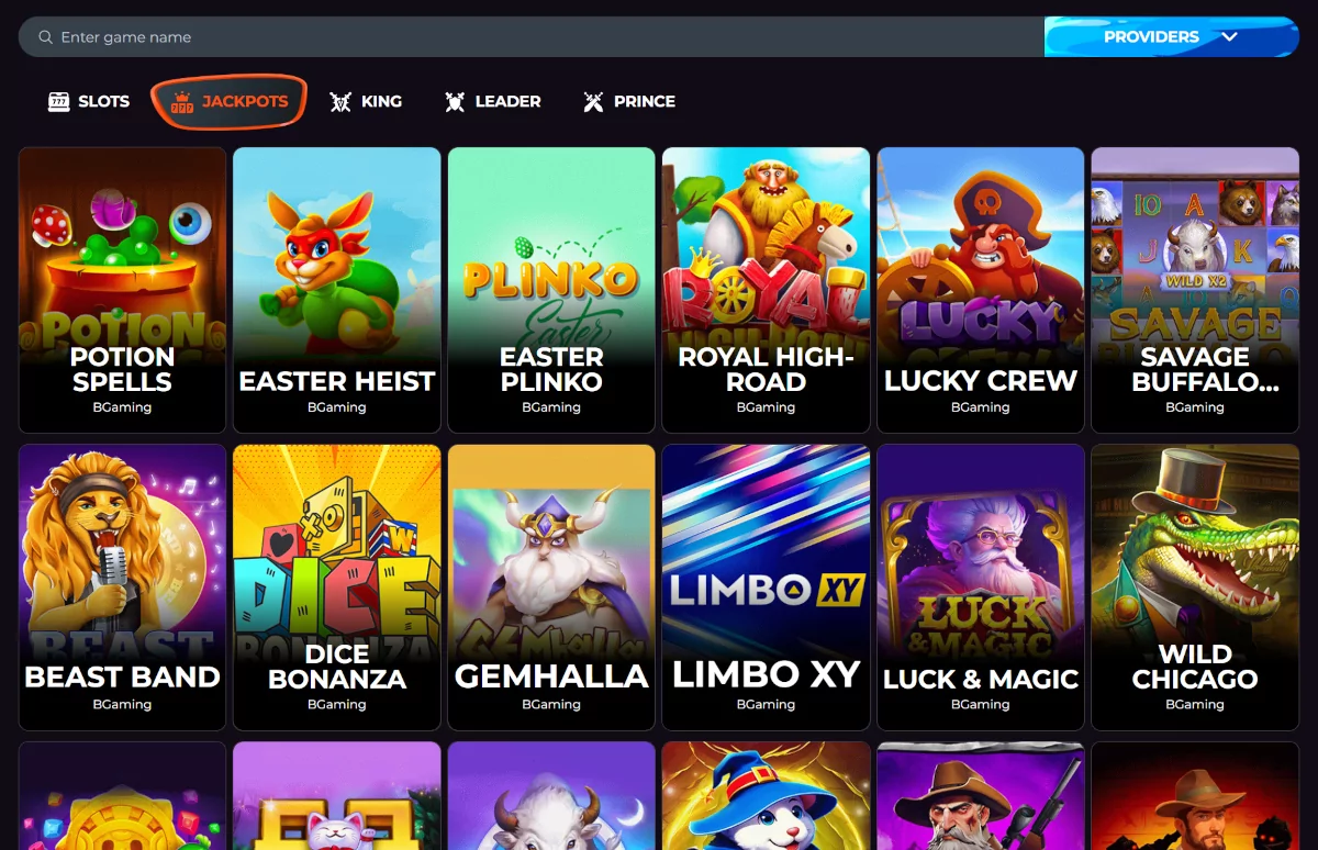 Jackpots bij Rakoo Casino