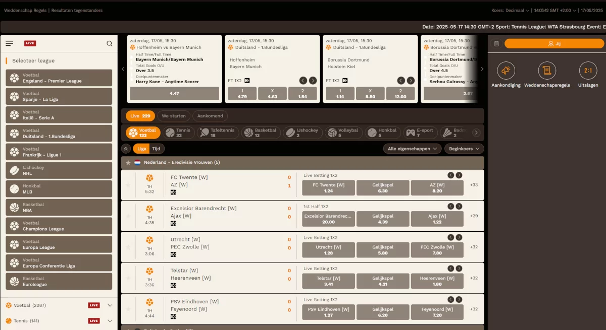 Live wedden bij Fat Pirate Casino