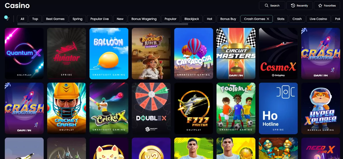 MegaBet crash games