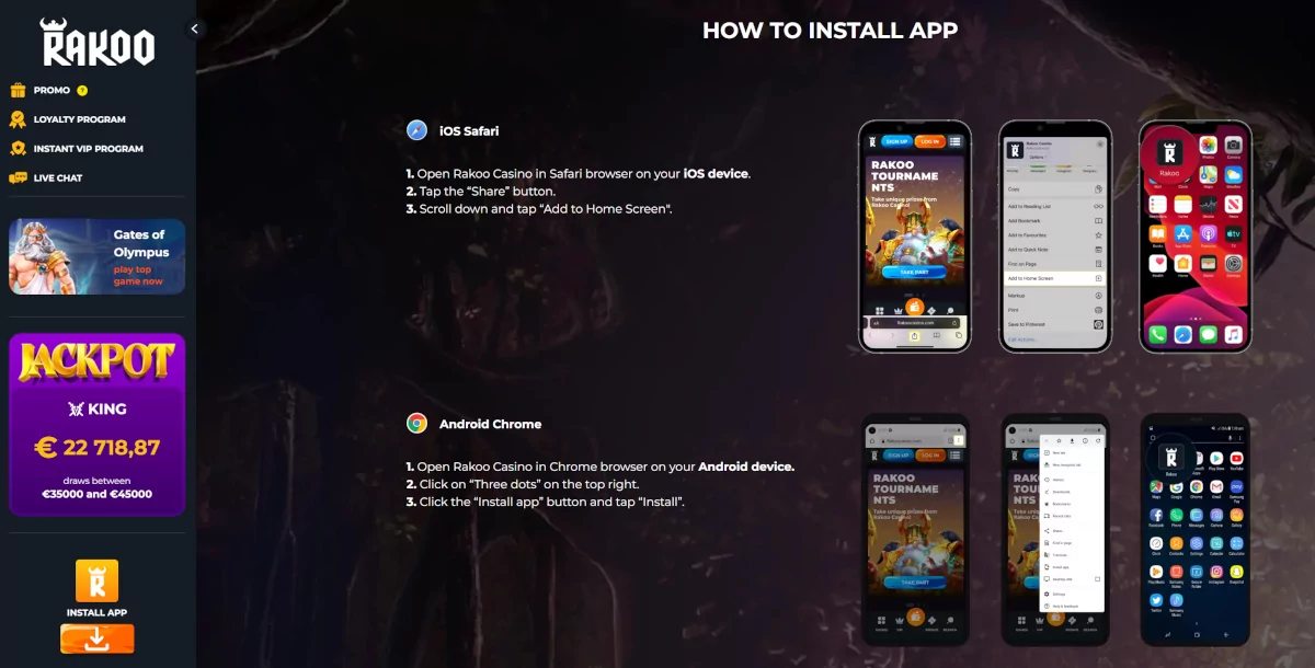 Rakoo Casino app