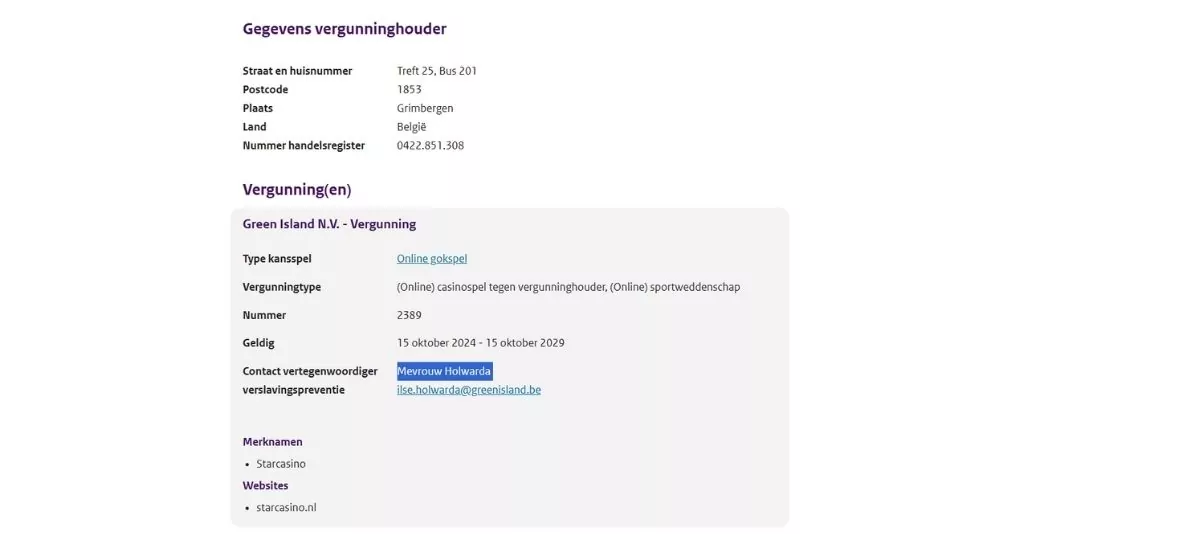 Starcasino vergunning KSA