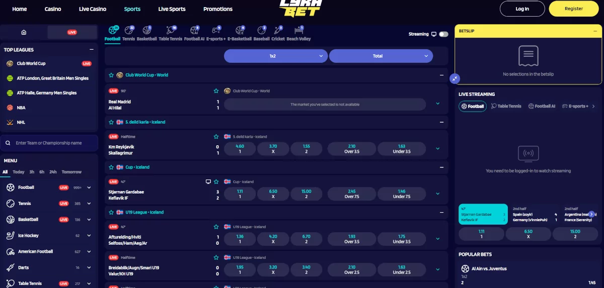 Lyrabet live betting
