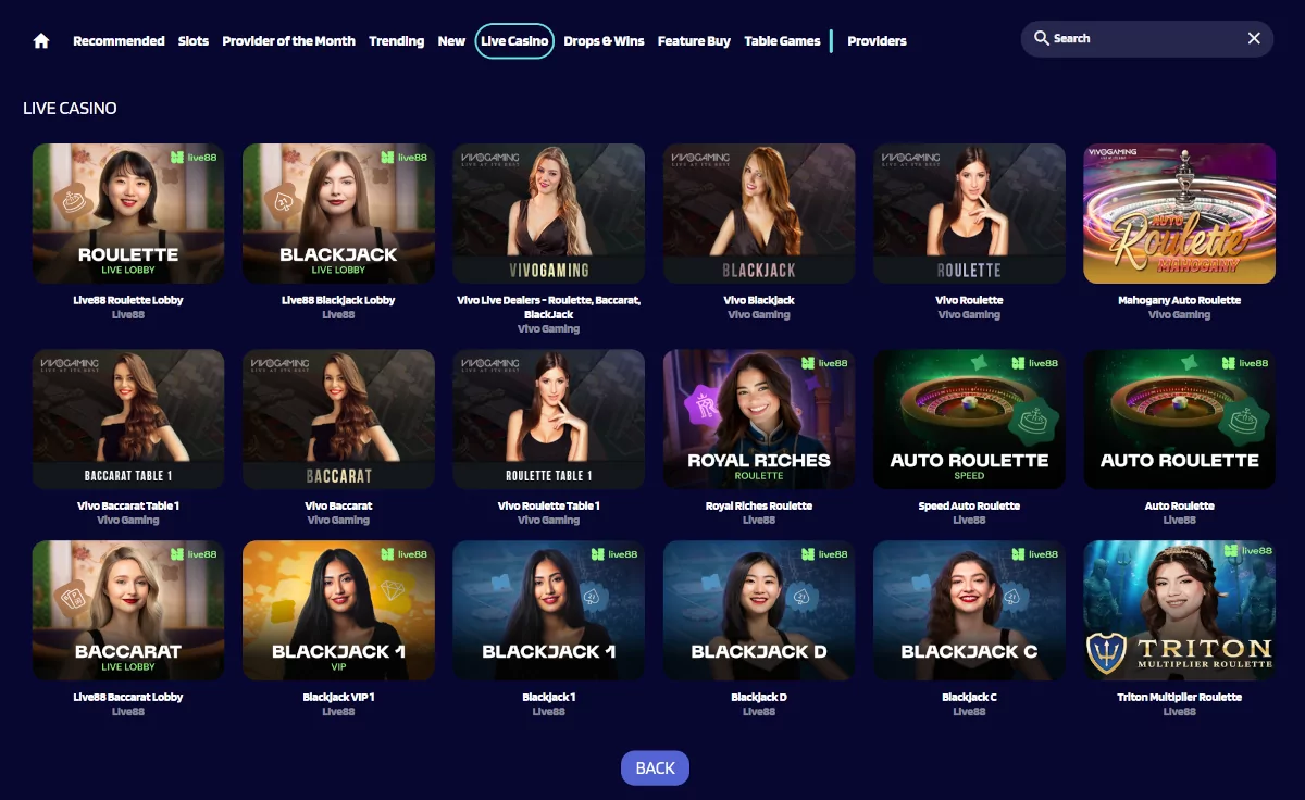 Lyrabet live casino