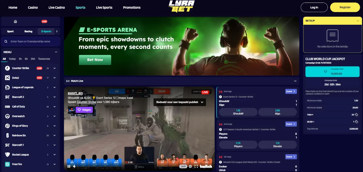 Wedden op esports Lyrabet