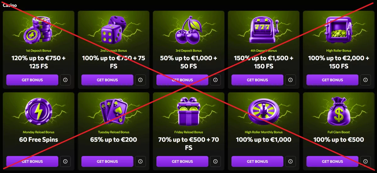 Instasino promoties Instasino promoties