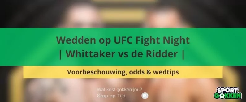 UFC fight night de ridder whittaker