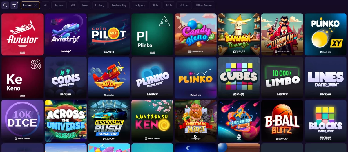instant win games bij gt.bet