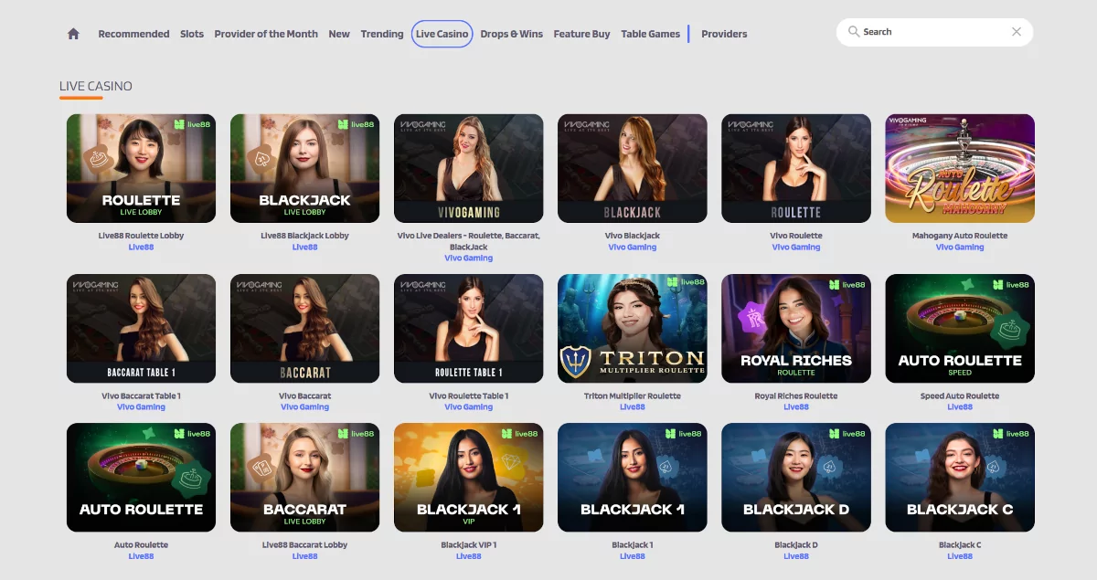 Live casino van QuickSlot