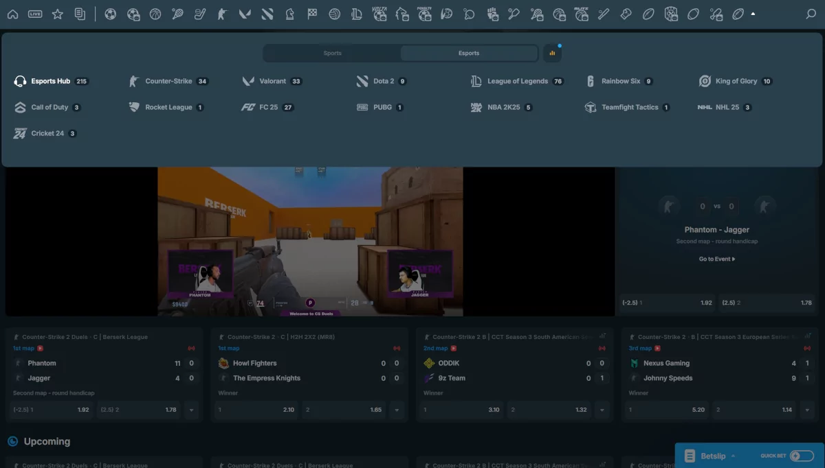 Wedden op eSports bij Monixbet