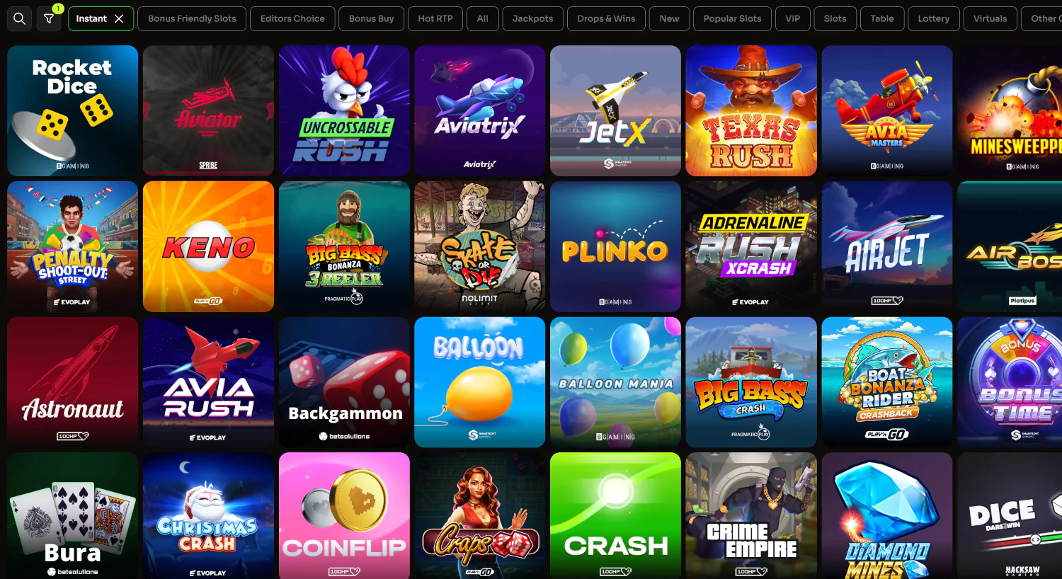 Holyluck instant casino spellen
