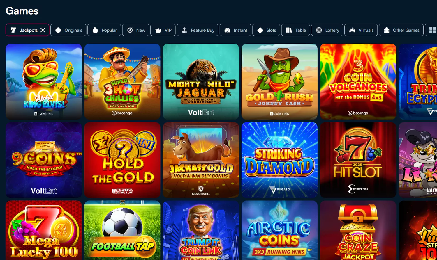 Jackpot slots bij Fanobet